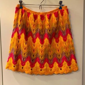 Free People Heat of the Moment Crochet Skirt Almost Famous M